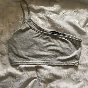 Gray crop top